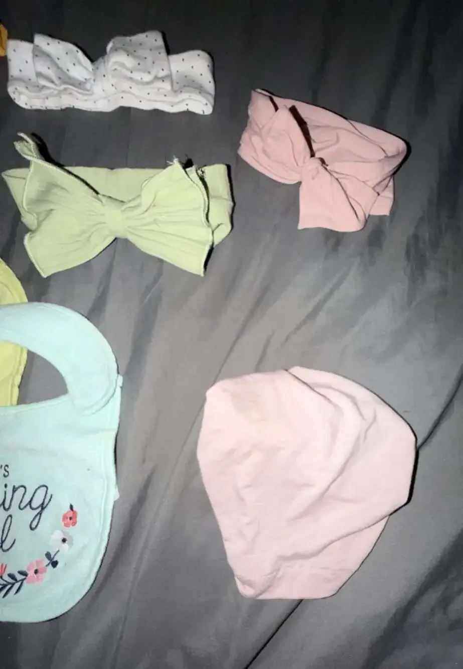Infant Baby Girl Bibs and Headbands Set, 7-Piece Bib and 4-Piece Headwrap Bundle